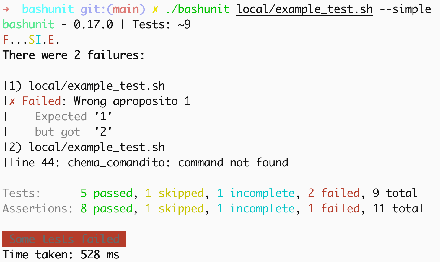 Fix simple output option